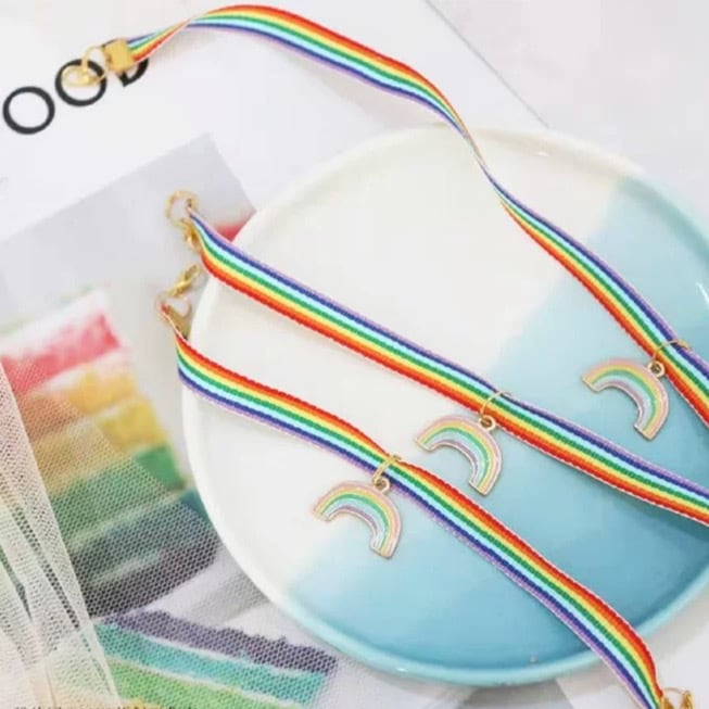 レインボーチョーカー 首輪 猫 虹 | nyanpets 猫グッズ専門店