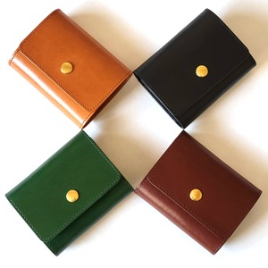 左利き用ボタンミニ財布 各色【受注製作】