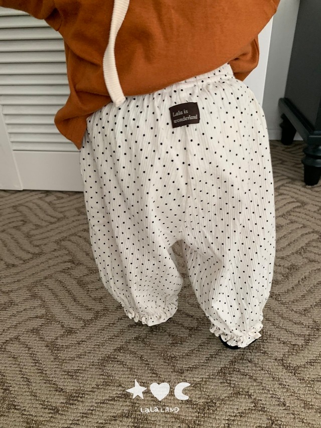 《予約》送料無料【lalaland】bebe ) Dot Sausage Pants