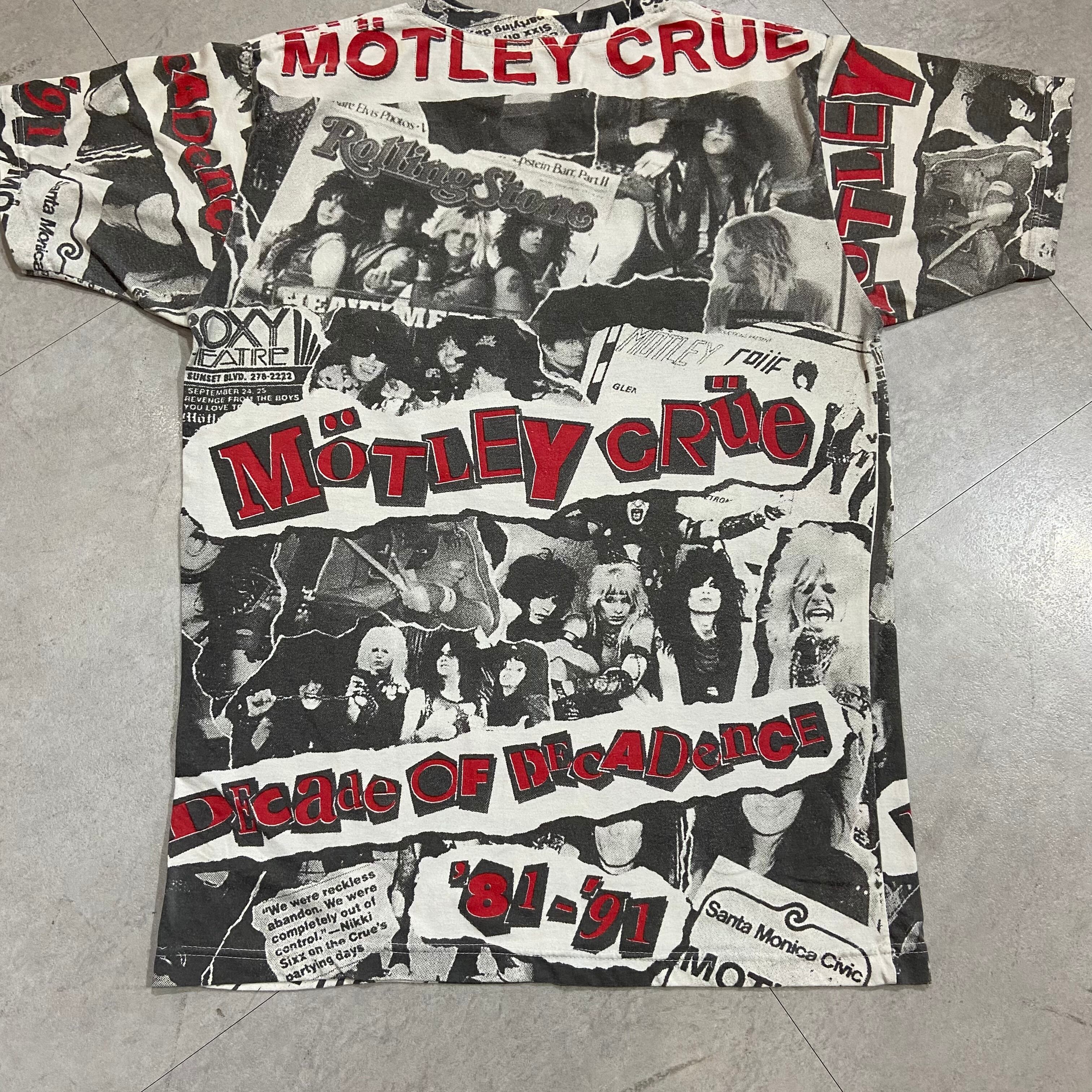 80年代 MOTLEY CRUE モントリ―クルー 両面プリント バンドTシャツ バンT レディースS ヴィンテージ /eaa323047