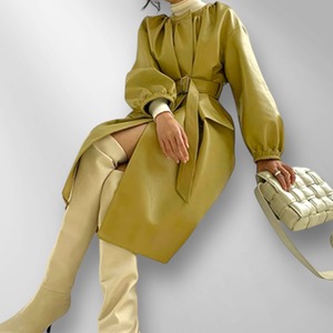 Belted puff sleeve coat 000550 Belted puff sleeve coat 000550