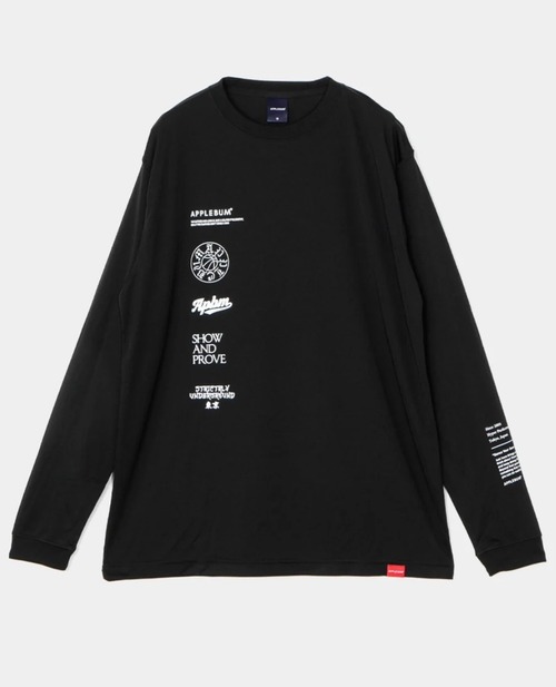 【APPLEBUM】アップルバム ICON DRY L/S T-SHIRT ( BLACK) ドライ ロングスリーブ