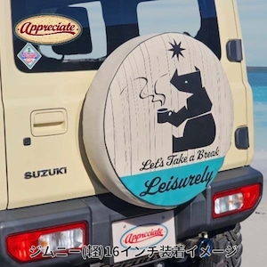スペアタイヤカバー ジムニー,シエラ,ノマド,15インチ16インチ共用 JA11 JA12 JA22 JB23 JB64 JB74【Leisurely】