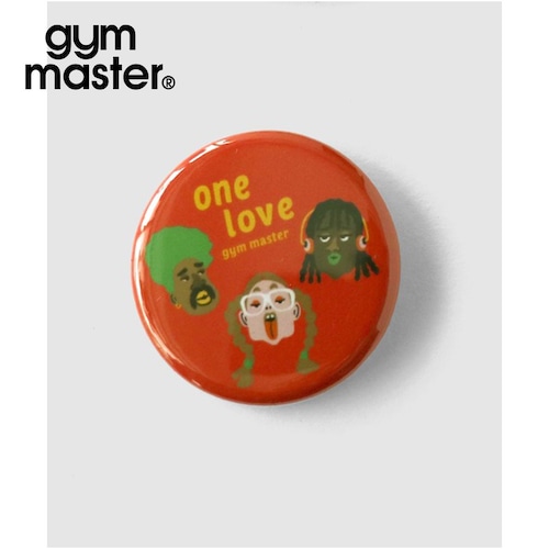 gym master ジムマスター 缶バッジ 32mm SMALL 日本製 ピンバッジ アクセサリー カスタマイズ G699690 One Love