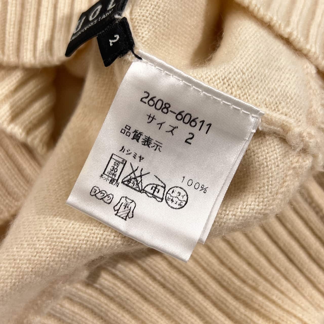 カシミヤ100% SOFU OL ソフール ハーフボタン ニット セーター 2/アイボリー レディース