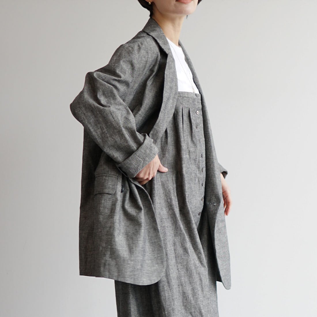麻混ライトジャケット | FASHFREN/ファッシュフレン
