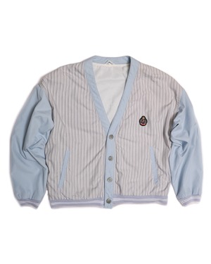 Poly cotton stripe cardigan