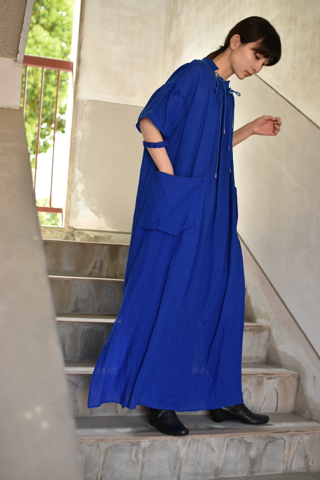 ritsuko karita plain slit&volume dress 2 