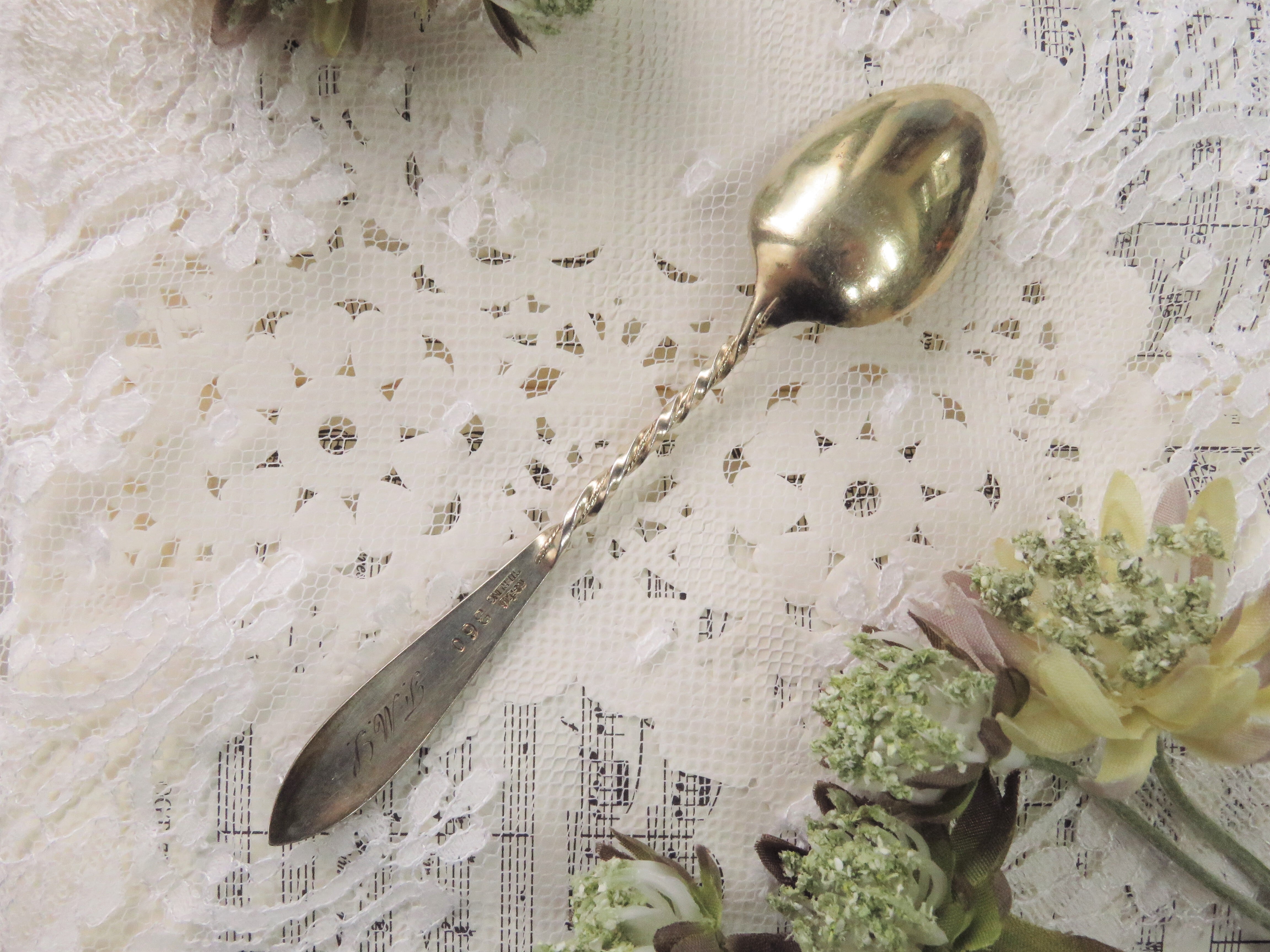 【米国】純銀 スターリングシルバー／スプーン「エナメル」 b24effb4e46213e84d153569d72dc1