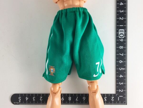 ドール服 1/6 男性用27 サッカーショートパンツ グリーン No7 - 画像1