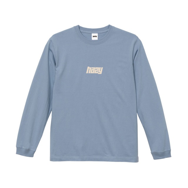 hazy Medium Logo Long Sleeve Tee ( Acid blue )