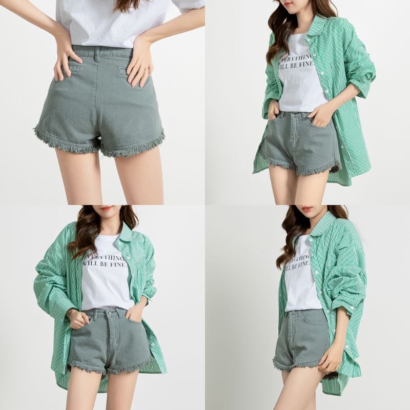 d.i.a. フリンジショートパンツ メール便】フリンジデニムショートパンツ／pants539 | DAY