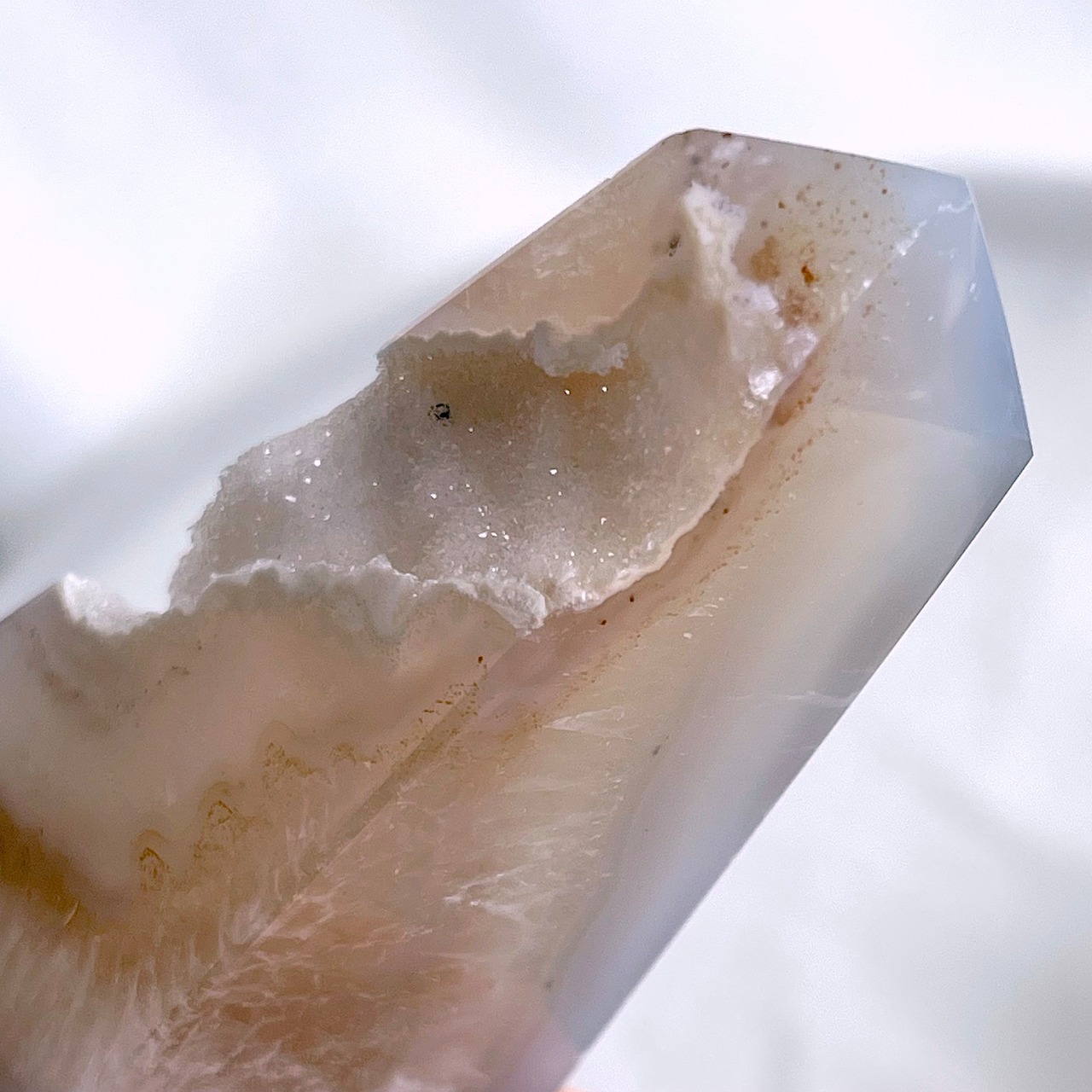 ドゥルージーアゲート＊オベリスク＊250814＊天然石＊置き物＊インテリアストーン