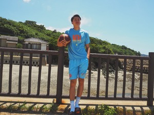 “NTH PRACTICE PANTS” colour Saxe×Orange×Yellow