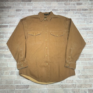 1980s EDDIE BAUER L/S SHIRT BROWN M