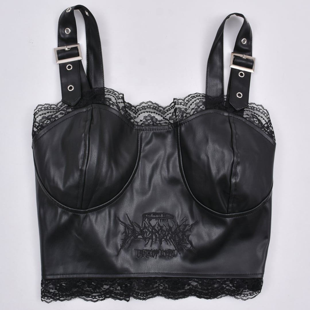 サブカル刺繍ロゴ☆レザービスチェ | VOLCAN&APHRODITE