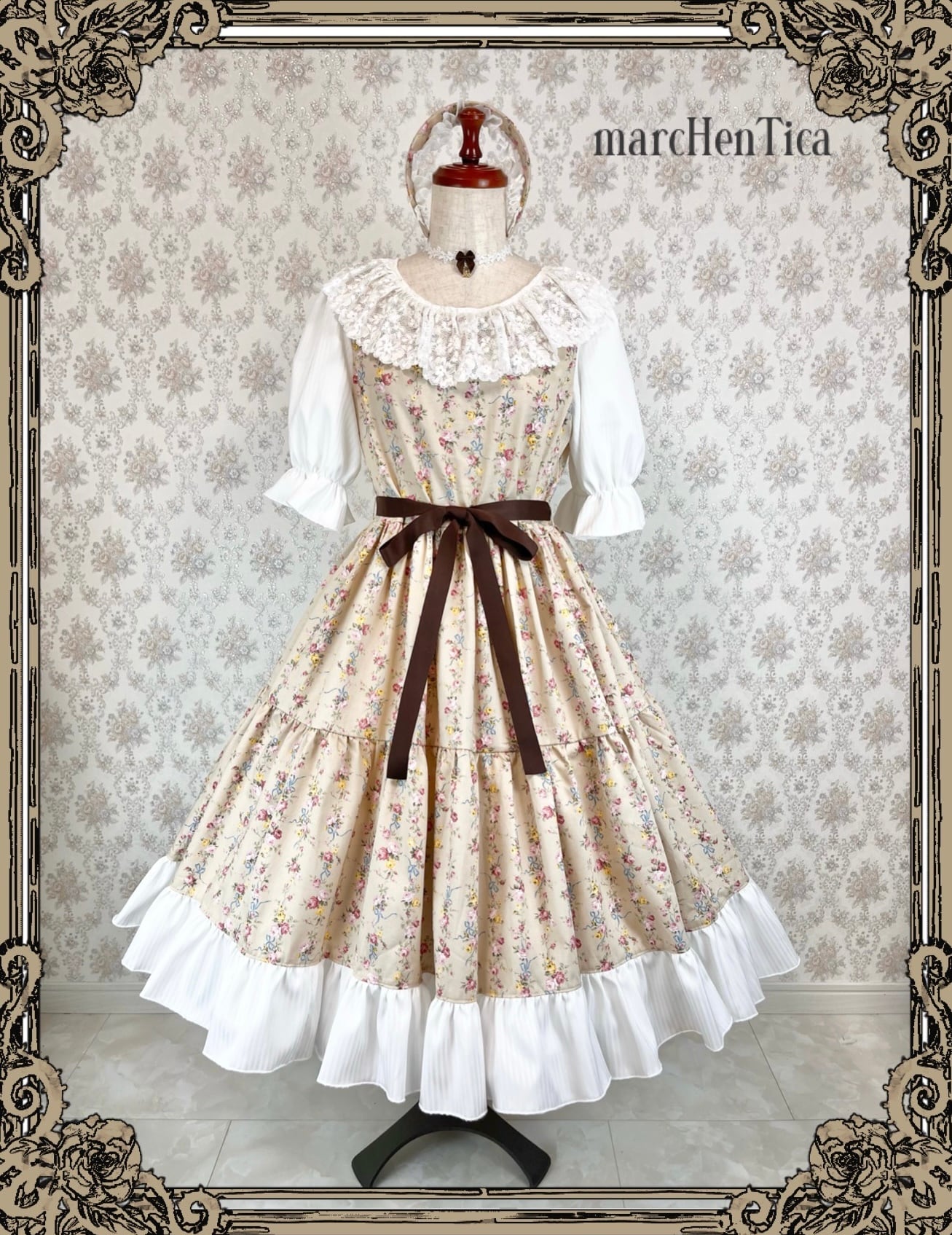 フレアローズワンピース（半袖）【プリンセスサイズ】 | HirokoTokumine 