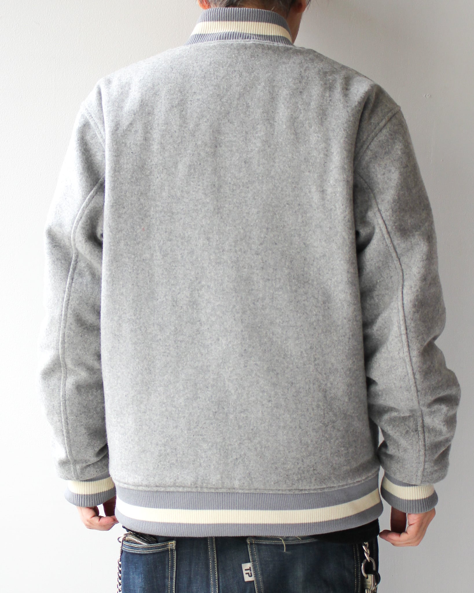 残り1点 】TRANSPORT VARSITY JACKET GRAY | EACHTIME. / EZ DO