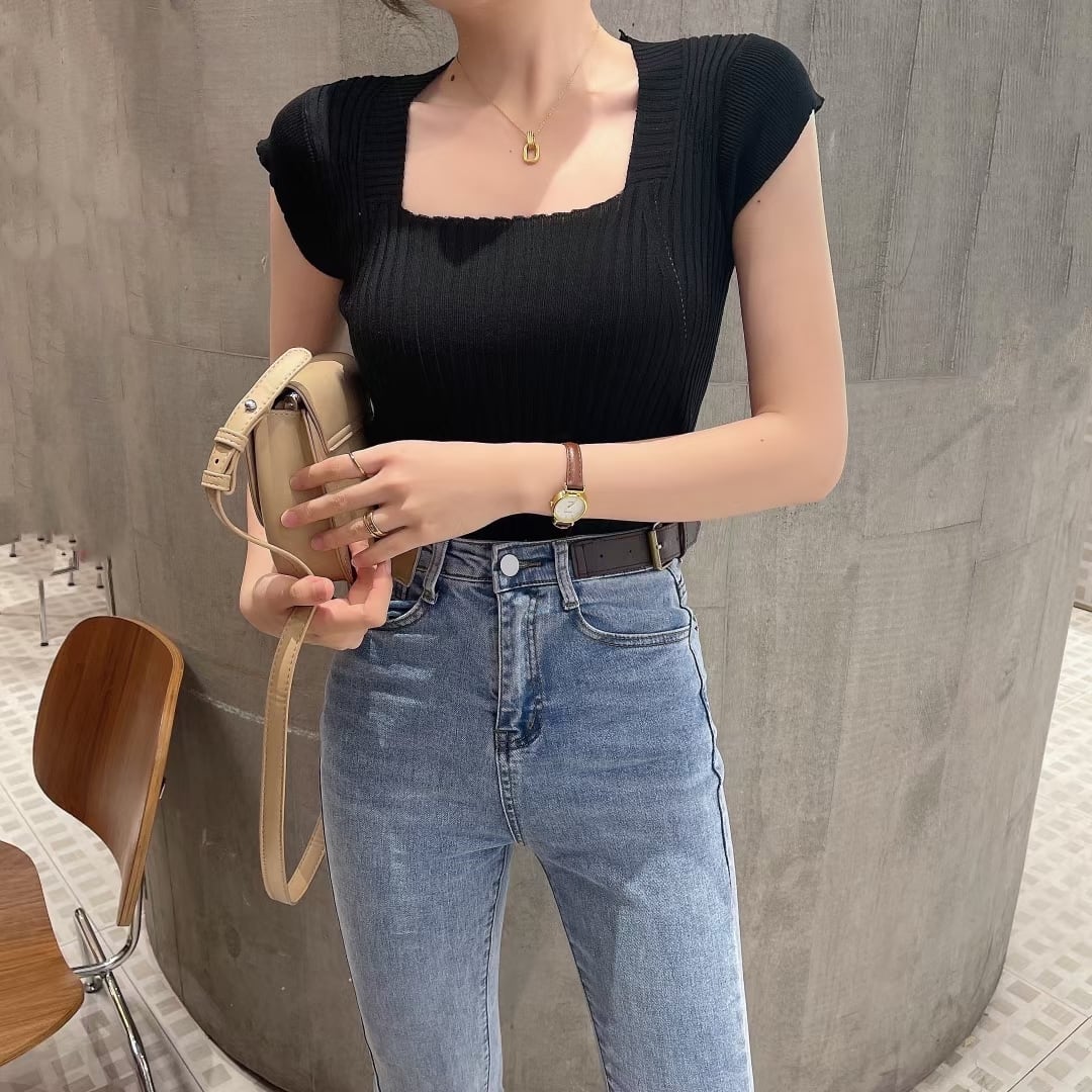 スクエアカット　リブトップス AJ1050-2205