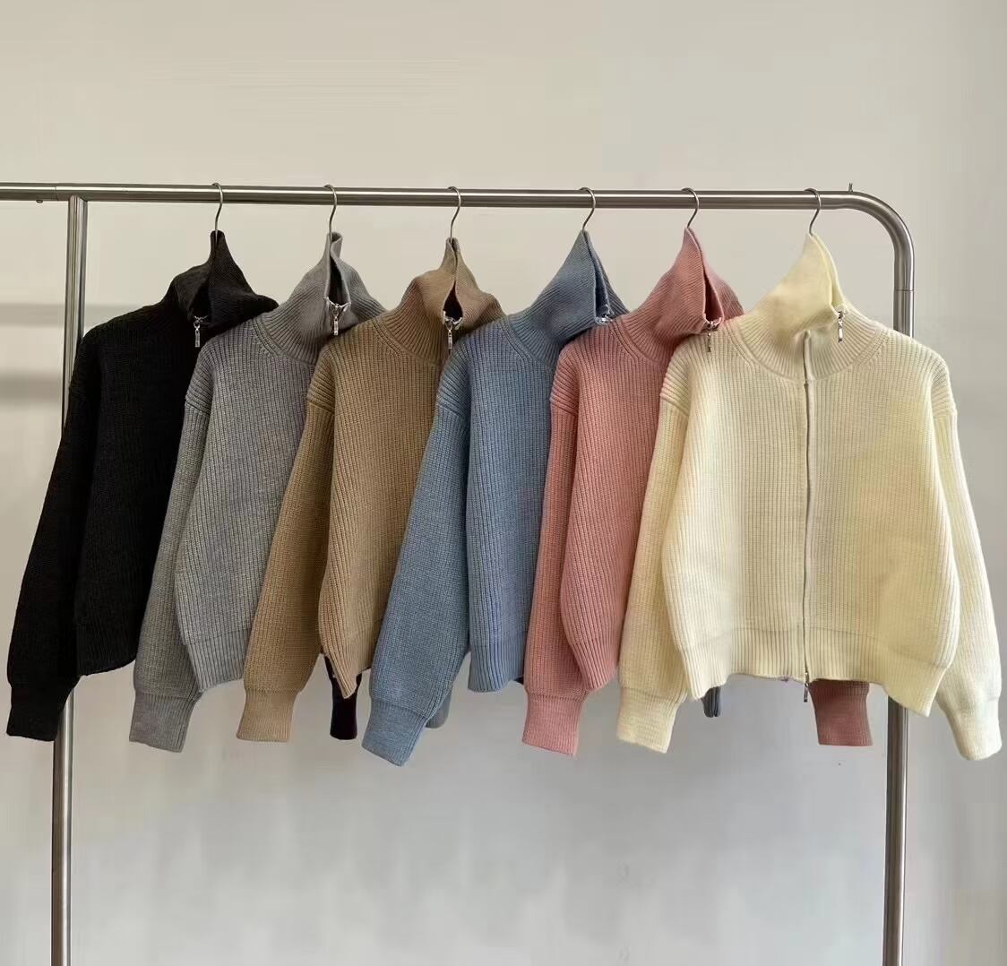 ハイネック ダブルジップニット AJ1477-B04