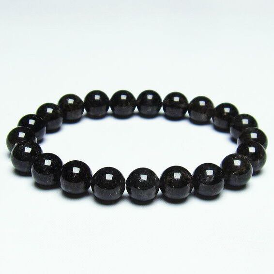 ブラックルチルクォーツ ブレスレット 9mm トルマリンインクォーツ トルマリンクォーツ 黒針 ブレス 一点物 メール便送料無料 [M便 1/10] 111-20071