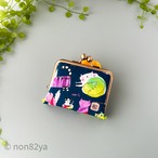 【お札を折らないがま口財布】ほどよいお財布　ねこ