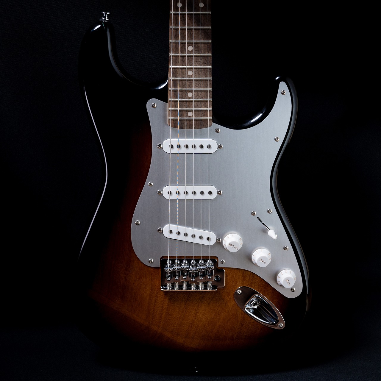 VARIOUS ANODIZED PICK GUARD SERIES - 11 holes ST-type - Silver 