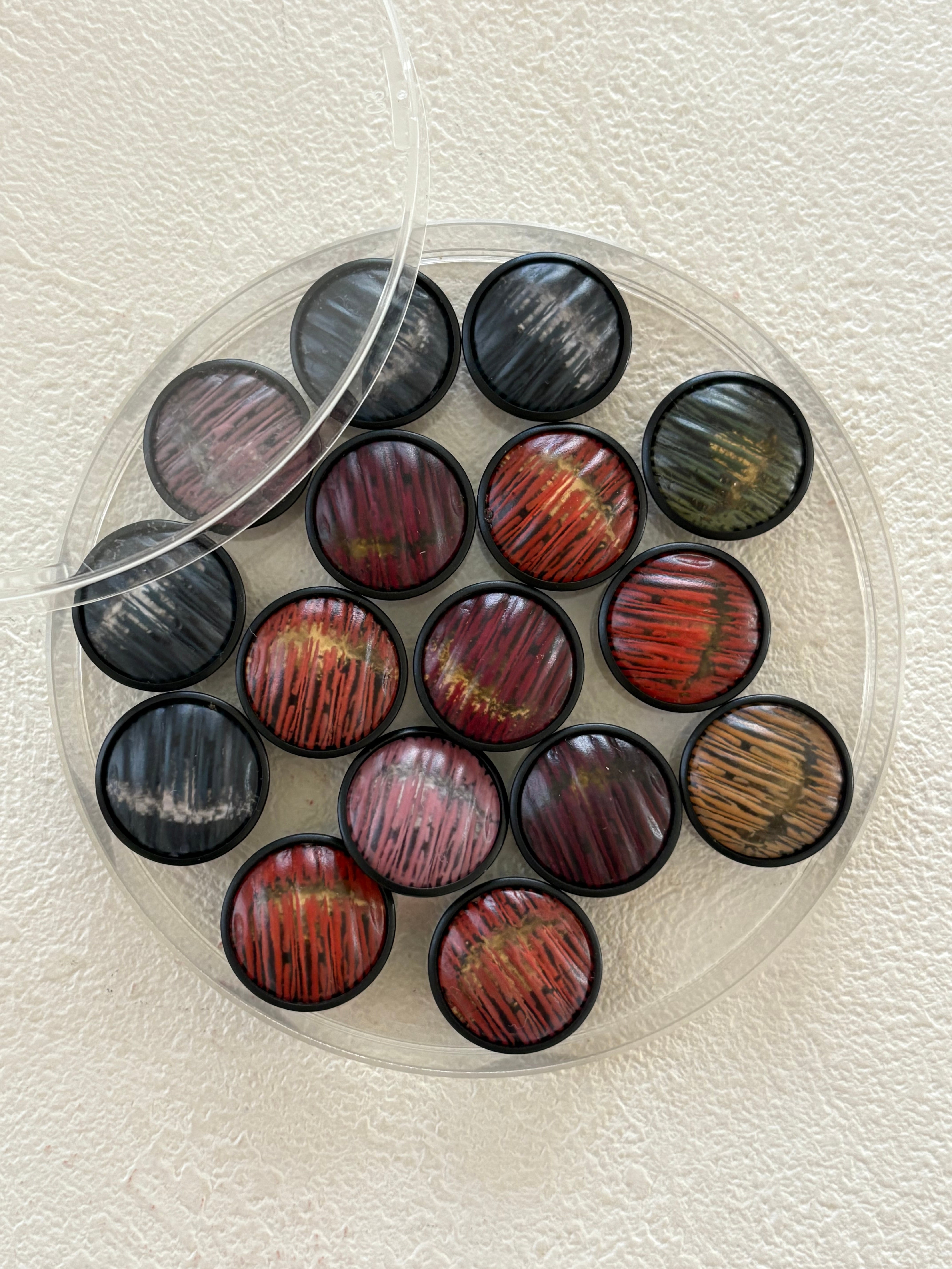 Japanese Vintage ボタン 17mm フロスト 昭和レトロ アクセサリーパーツ 装飾材 カルトナージュ