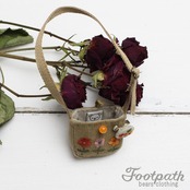 Vsb-40004 Emb beige bag brooch set