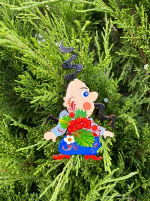 ペトリキウカ塗りマグネット コサック（ホロベッツ作）