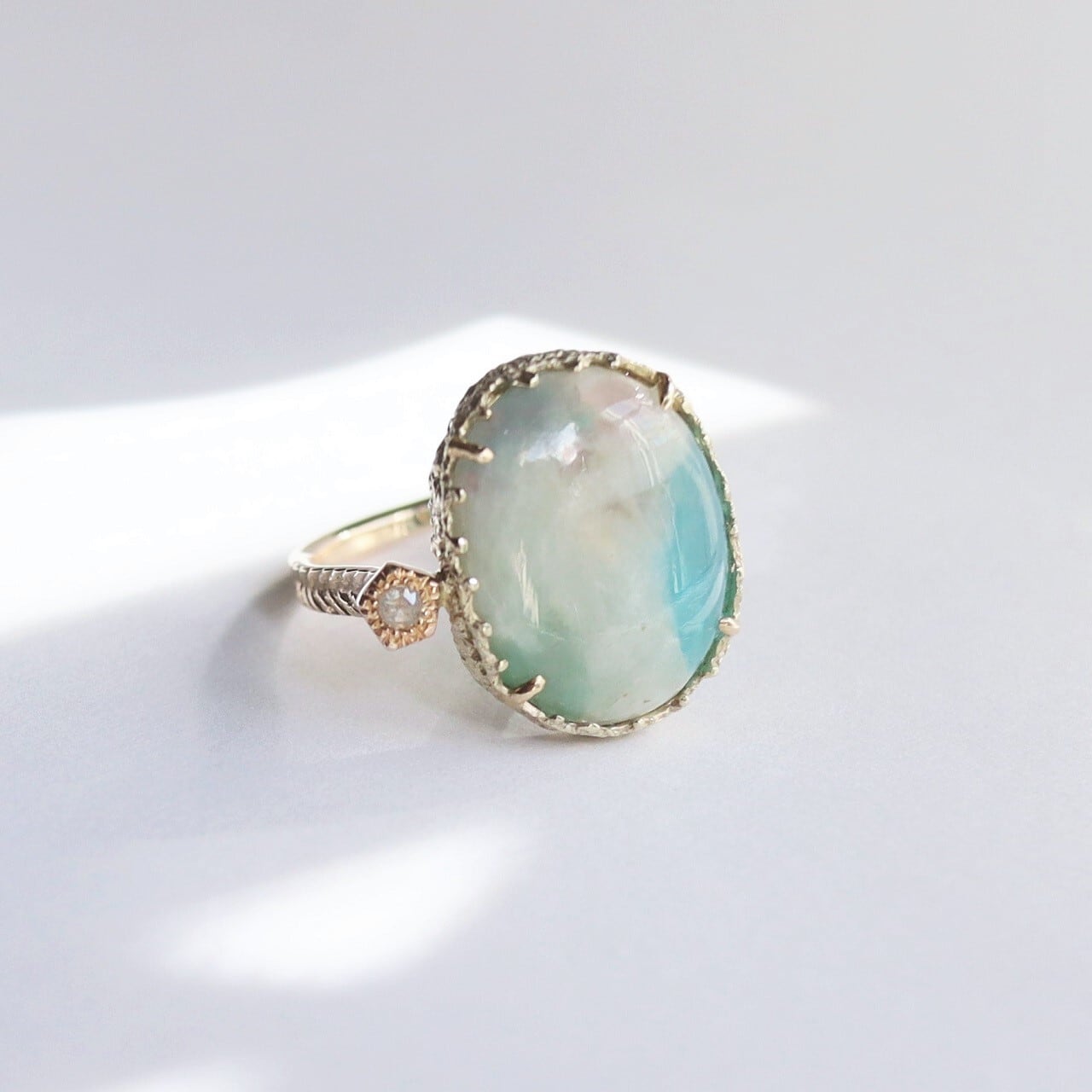 【たかりん】①Ｐトルマリン✕Ｒクォーツのウーパールーパー形オルゴ☆他２点 10月 オパール/トルマリン | Curva y Ruri JEWELRY / Salon & Atelier