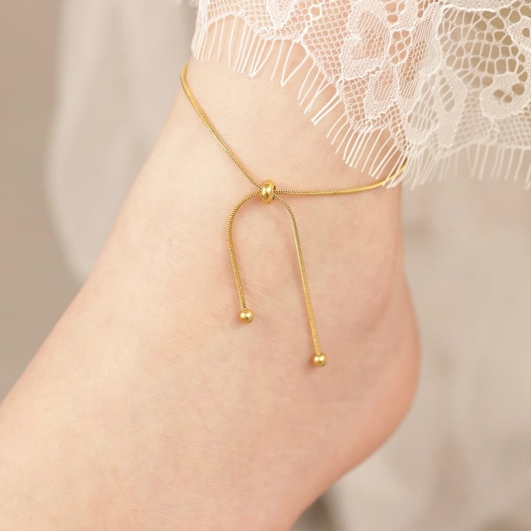 316L ribbon anklet #a08*