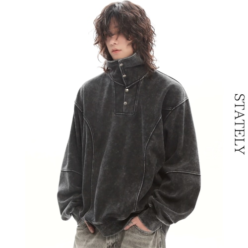 Vintage Highneck ウォッシュプルオーバー_T255 画像