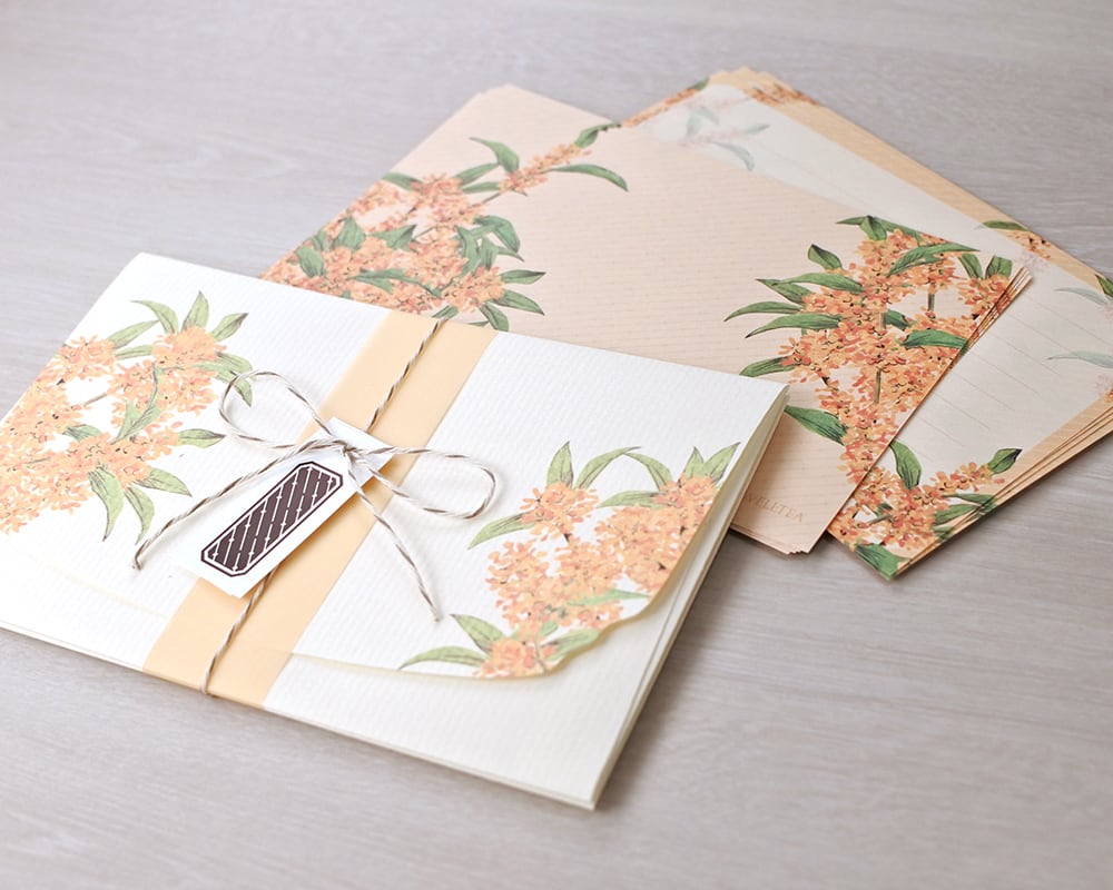 キンモクセイのレターセット〔 期間限定 〕 | mocolier〔もこリエ