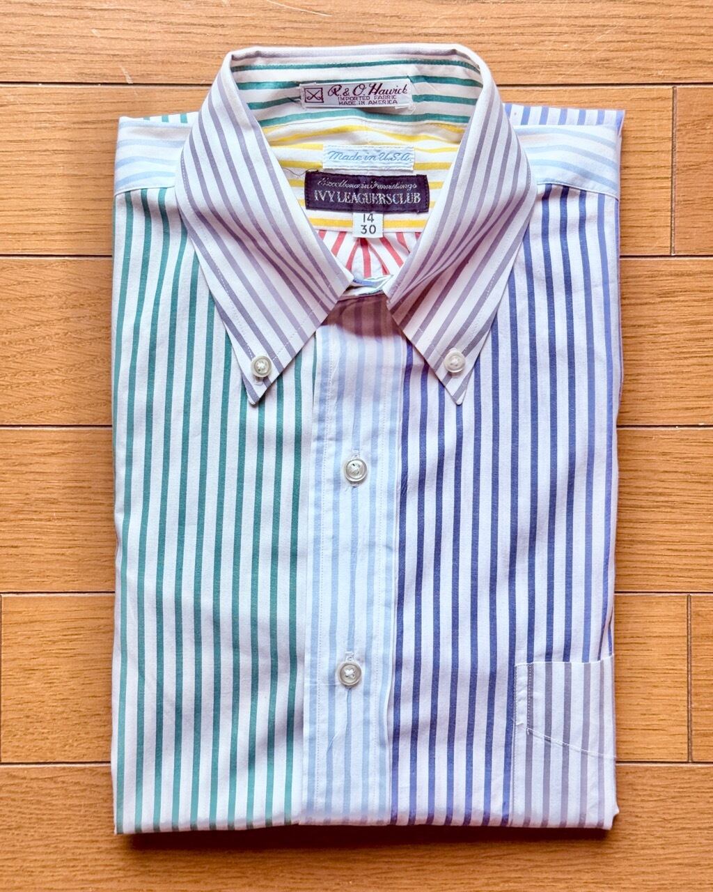 TROY SHIRTMAKERS GUILD クレイジーパターンBD USA製 希少トロイシャツメーカーズ アメリカ製 クレイジーパターンBDシャツ