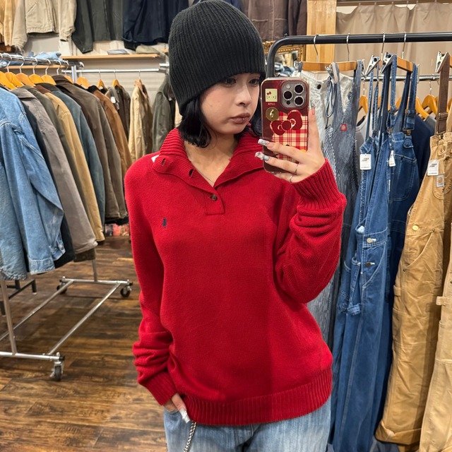 【RalphLauren/ラルフローレン】ハーフボタンニット