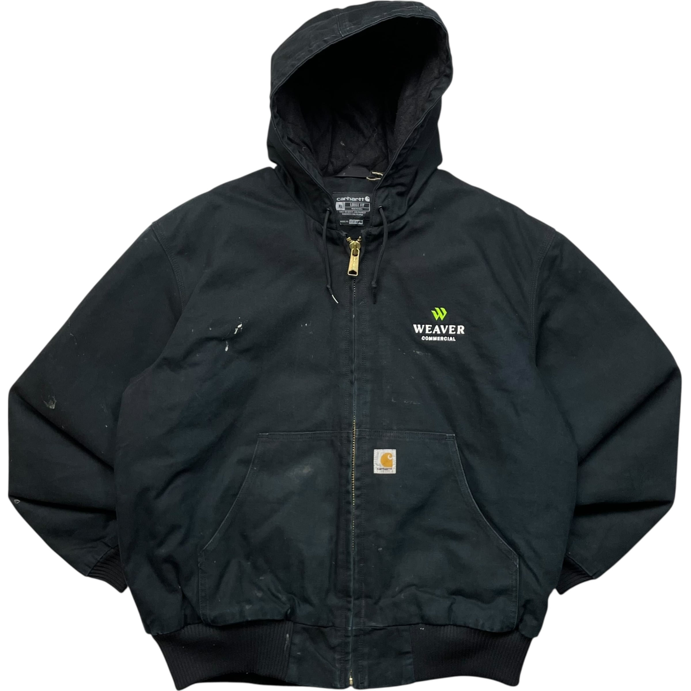 《XL》 Carhartt カーハート アクティブジャケット ワークジャケット 企業刺繍 ブラック no.8913