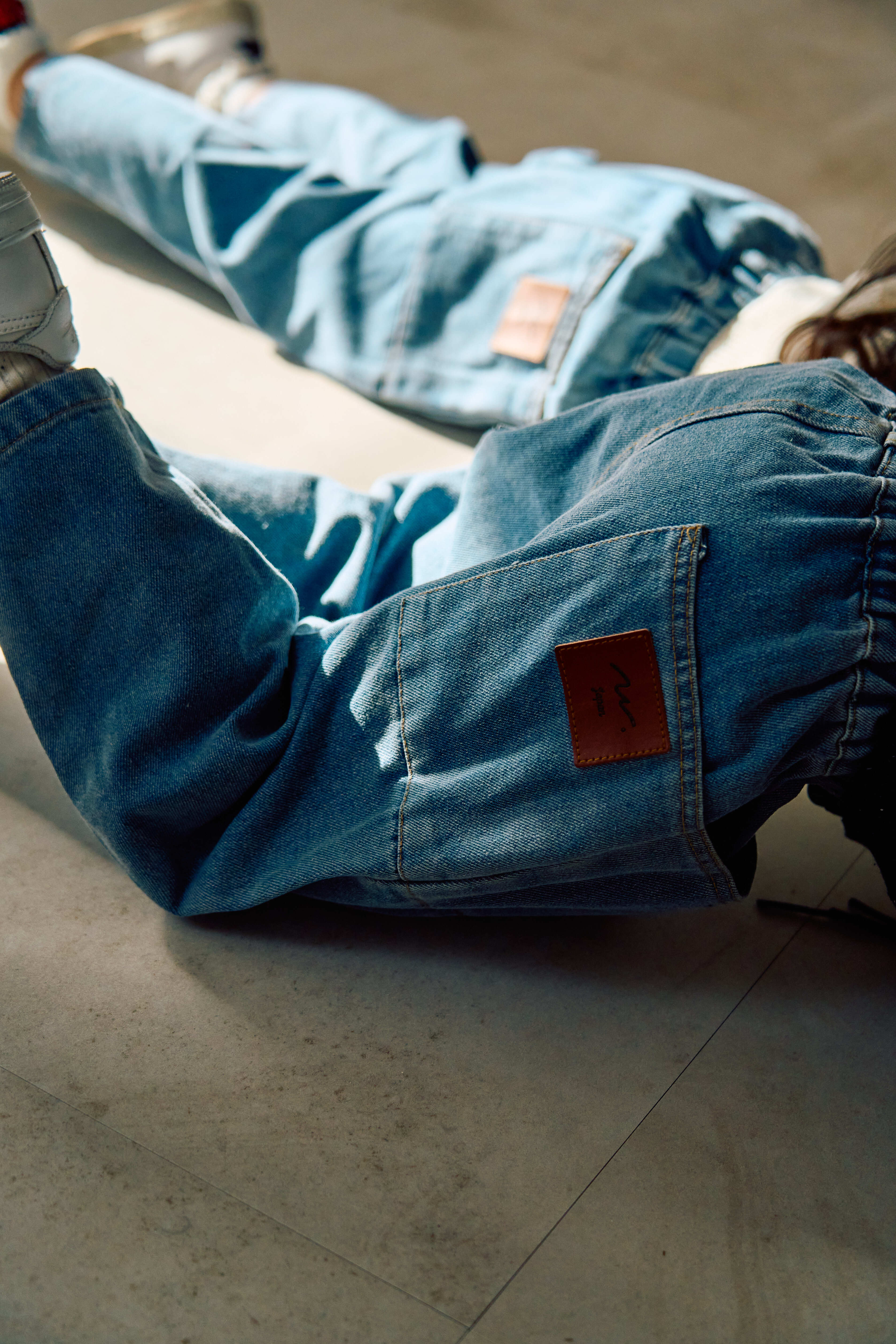 即納】ポケットデニム ゆったり デニムパンツ 80-130 キッズ 子供服