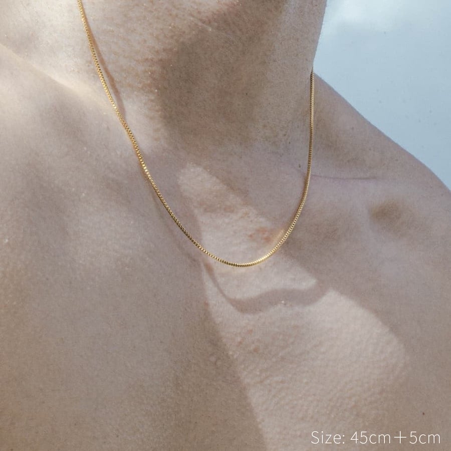 thin venetian necklace (gold) #n72 | garcia