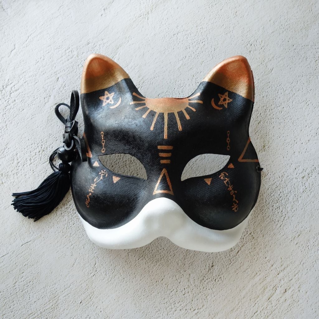 狐面 黒に金【朔】 | 和遊湘南onlineSTORE