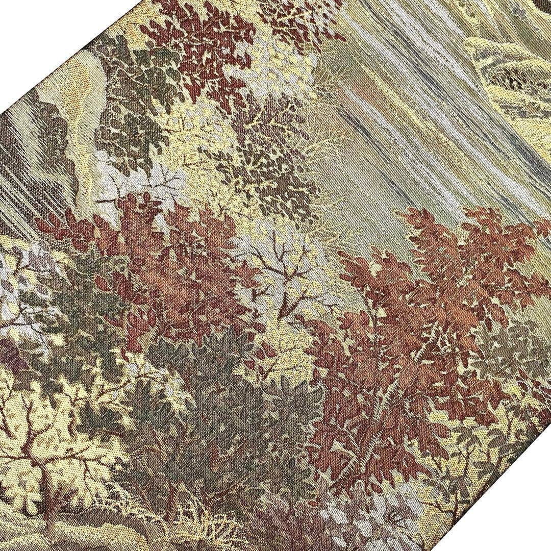 袋帯 引箔日本百景 摩周湖 風景柄 金銀糸 フォーマル O-4269  