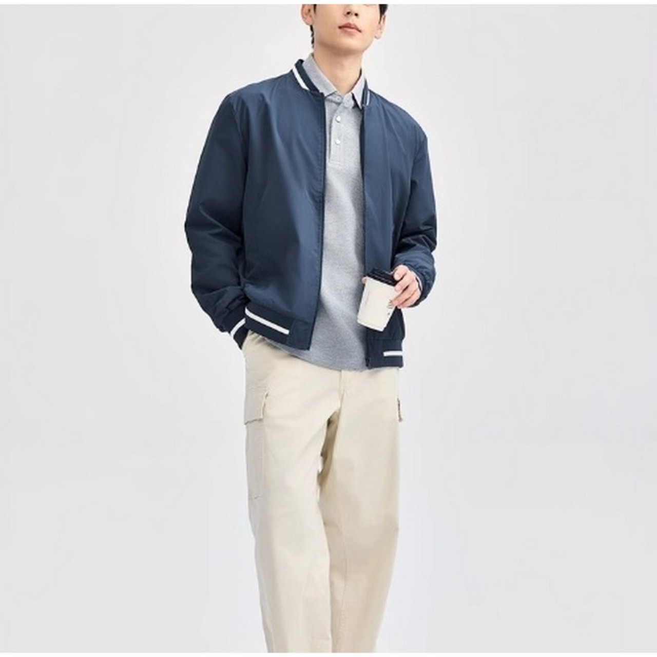 カジュアルフィット ベースボールジャケット af0043