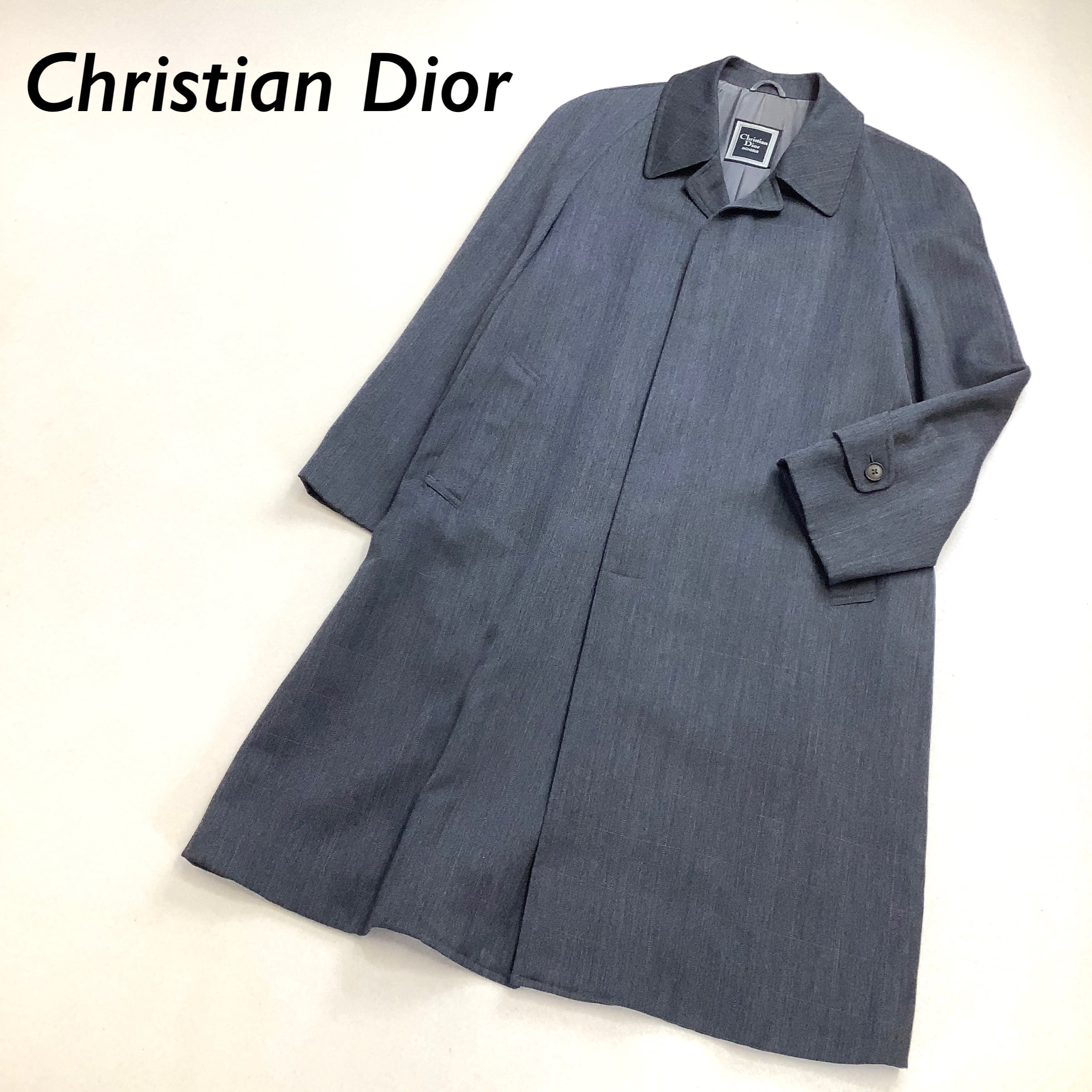 Christian Dior クリスチャンディオール チェック柄 ステンカラー