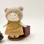 布ドール 熊さん耳 猫耳 ぬいぐるみ babu-3 刺繍ドレス thumbnail 6