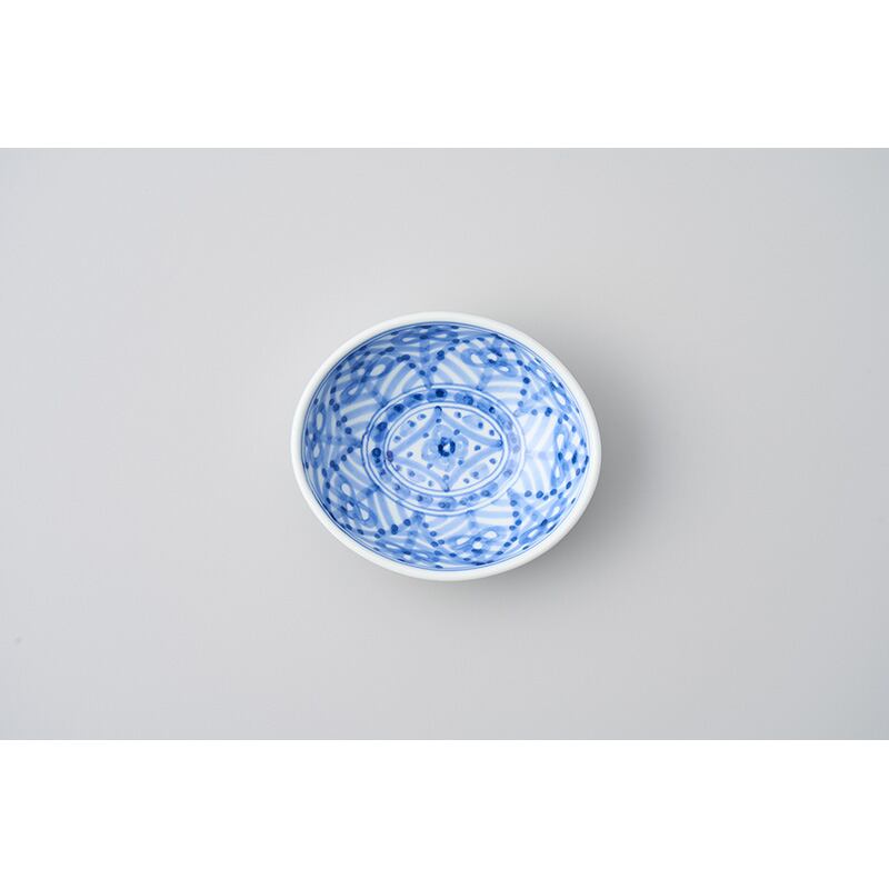 染付ペルシャ 楕円副菜皿 | 肥前吉田焼 陶磁器の与山窯