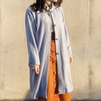 大人可愛いレトロ感のあるスタンドカラーコート ロングコート｜ライトブルー｜サムネイル2