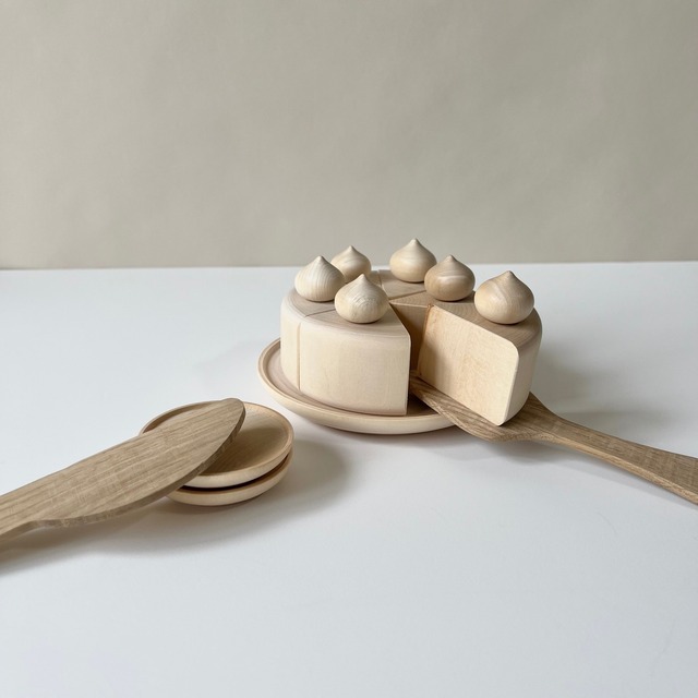 wooden cake set