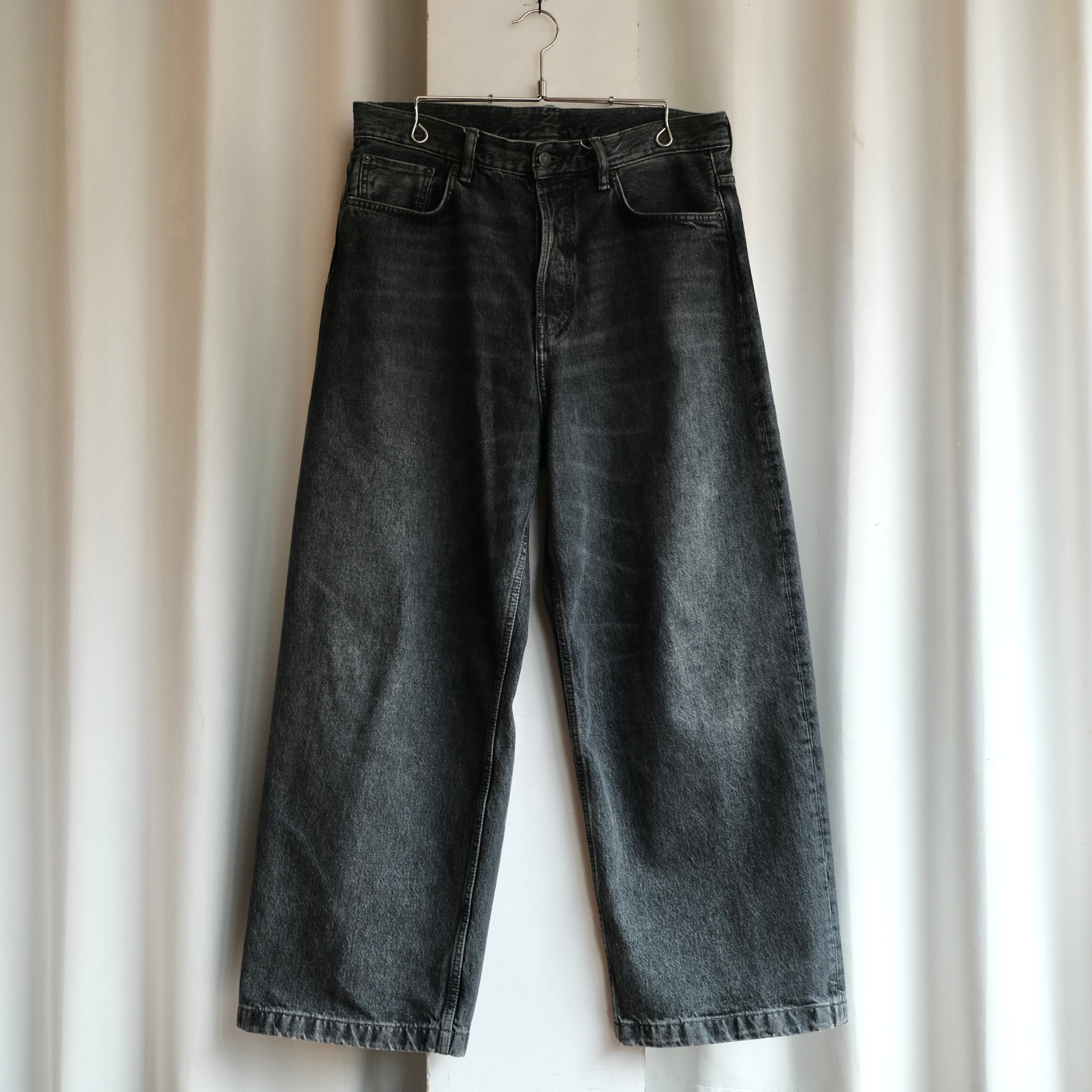 Acne Studios 1989 BLACK DENIM WIDE PANTS | safarionline
