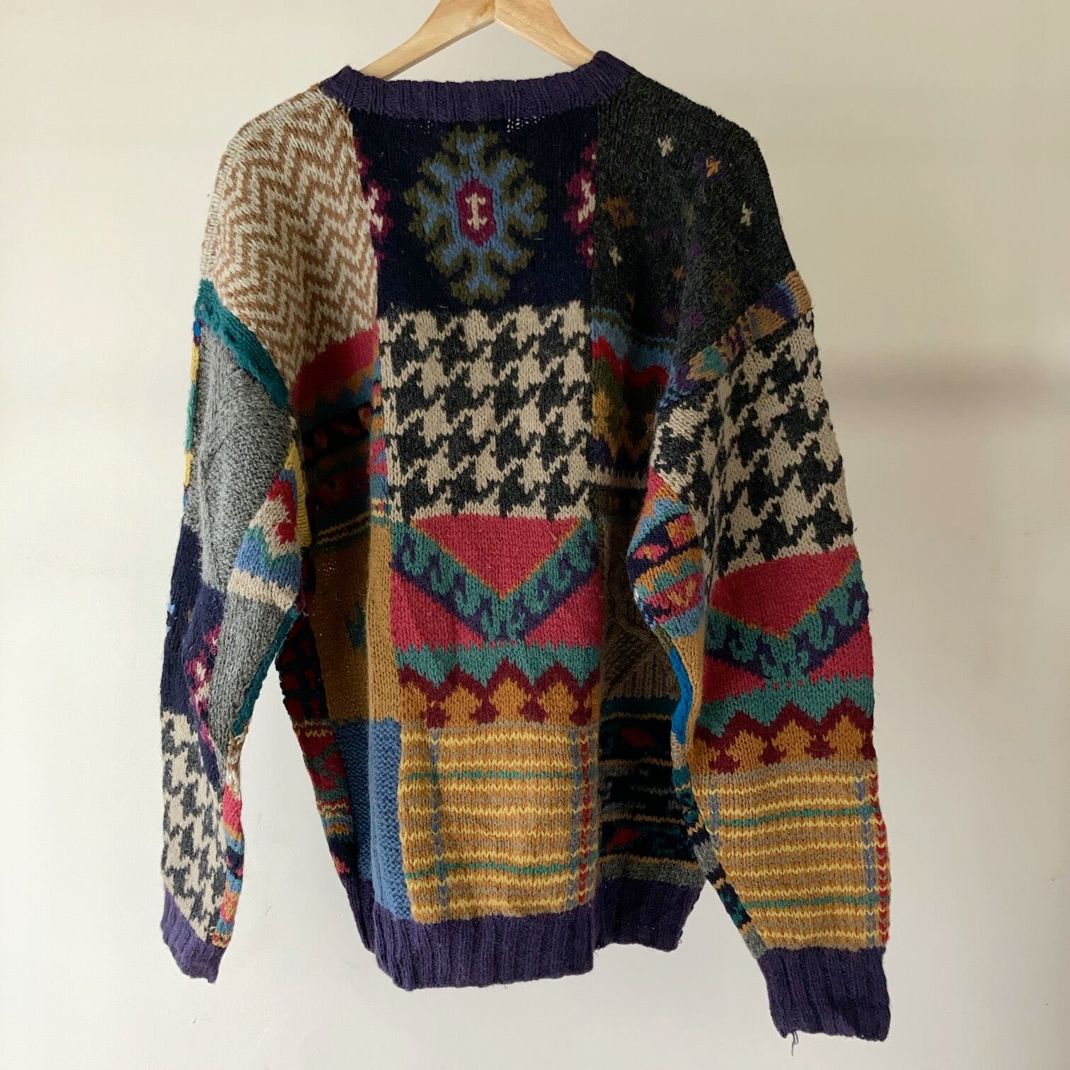 パッチワーク ニット セーター vintage