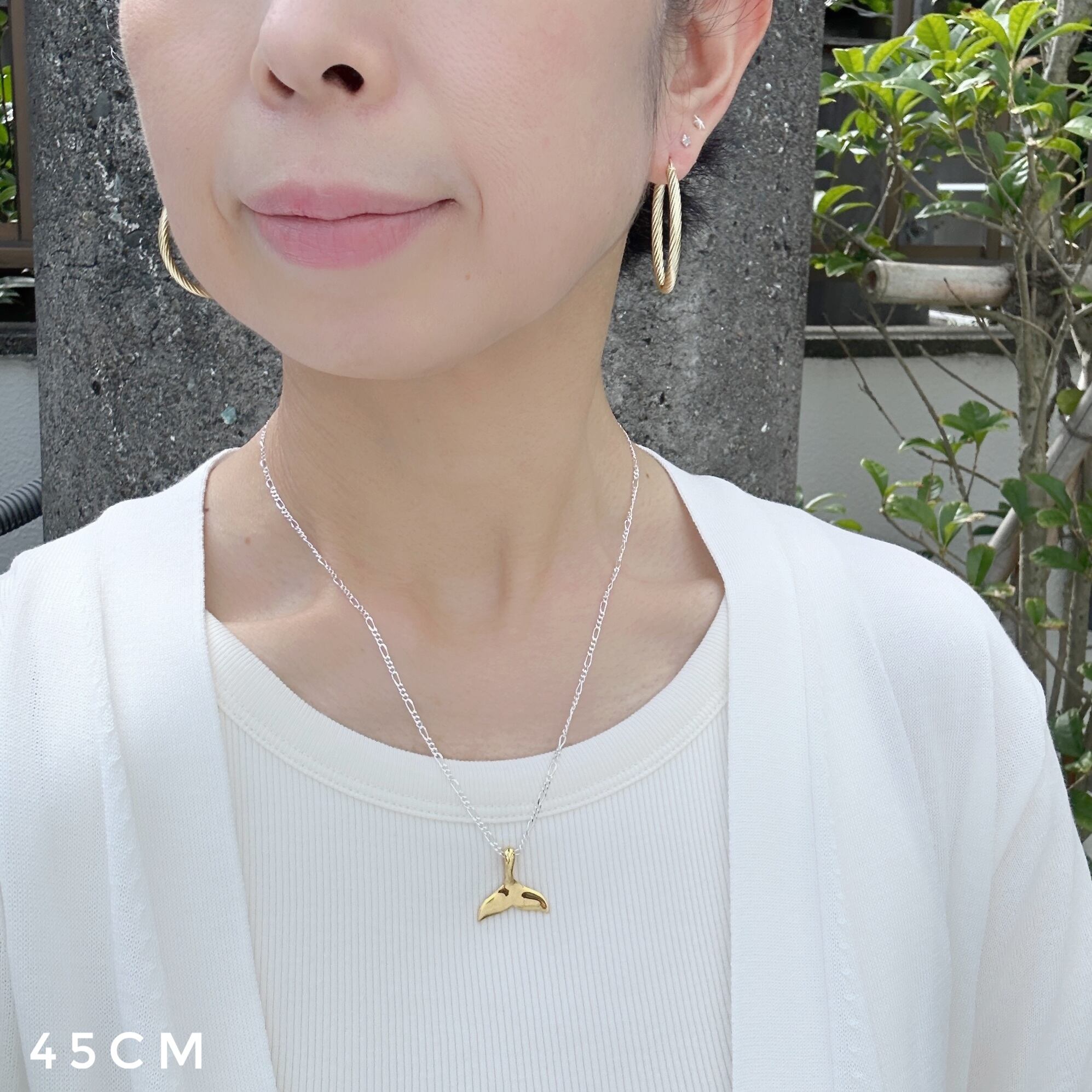 ラスト1！！】Gold Coating ホエール テイル 鯨の尻尾 ペンダント